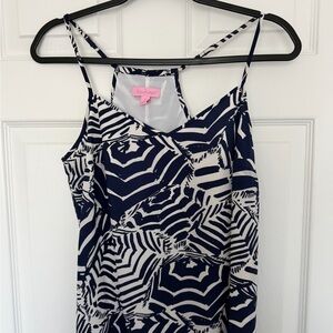 Lilly Pulitzer Navy and White Umbrella Print Dress